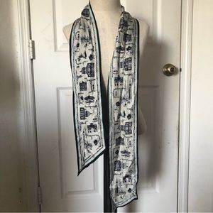 Vintage Silk Rayon Blend European Scarf